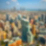 Aerial view of Dubai's skyline showcasing diverse architecture