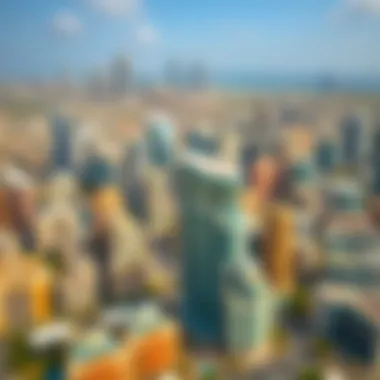 Diverse Architecture in Dubai's Skyline Aerial view of Dubai's skyline showcasing diverse architecture