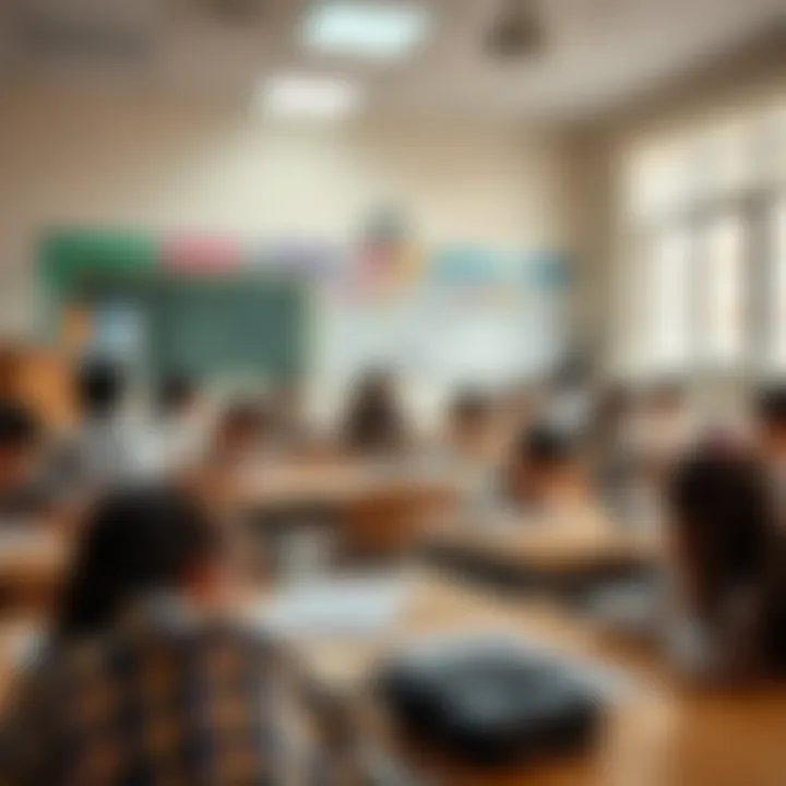 Interactive Learning in Al Nahda Classrooms Classroom setting with students engaged in learning