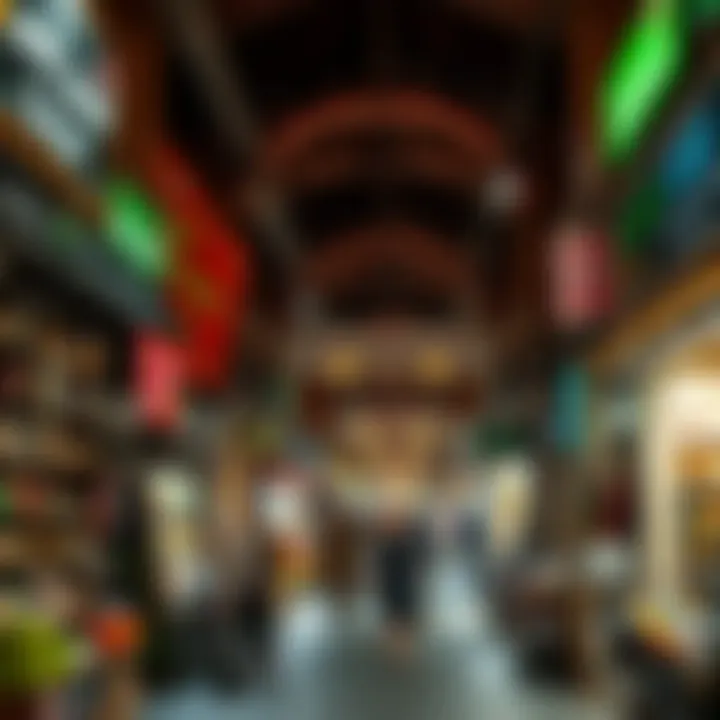 Bustling marketplace along Al Nasr Street
