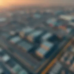 Aerial view of Al Qusais Industrial Area 2 showcasing its layout and infrastructure