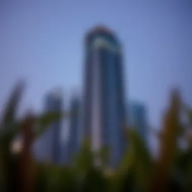 Architectural Marvel of Almas Tower Stunning view of Almas Tower showcasing its modern architecture