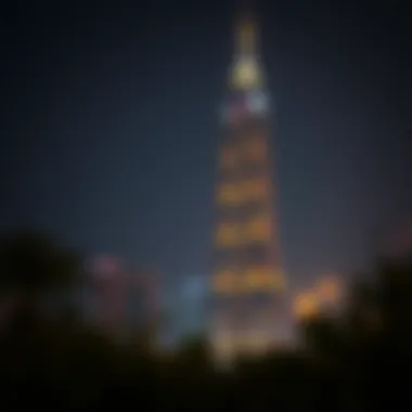 Illuminated Ameri Tower at Night Night view of Ameri Tower illuminated, showcasing its prominence in the city