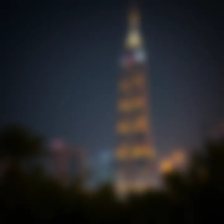 Illuminated Ameri Tower at Night Night view of Ameri Tower illuminated, showcasing its prominence in the city