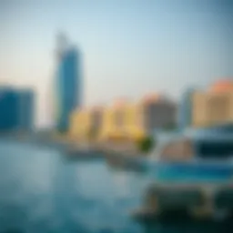 Stunning waterfront view of The Point in Dubai