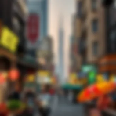 Vibrant Markets: The Pulse of Dubai's Economy Vibrant market scene illustrating Dubai's bustling commerce