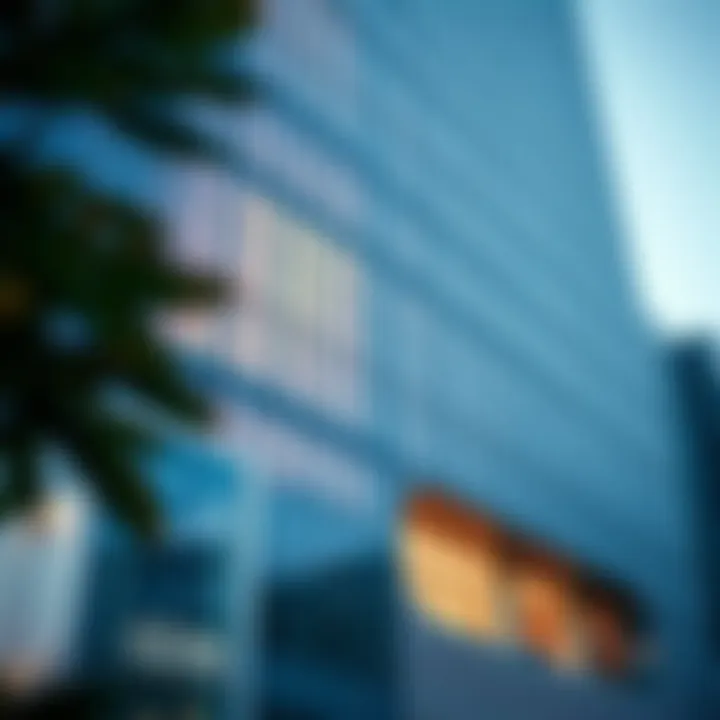 Innovative Facade Design Close-up of the Azure Building's unique facade highlighting innovative design elements