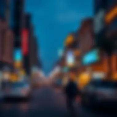 Vibrant Streets of Dubai at Night Vibrant streets of Dubai filled with lively nightlife