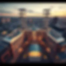 Aerial view of Boulevard Plaza 2 showcasing its unique architectural design