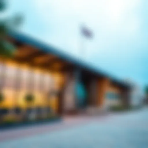 Exterior view of a British school in Dubai showcasing architectural design