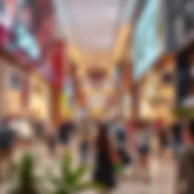 Vibrant Shopping Atmosphere at Circle Mall JVC Vibrant atmosphere of shoppers engaging with retailers in Circle Mall