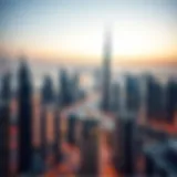 Skyline of Dubai showcasing modern architecture