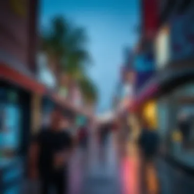 Engaging outdoor shopping scene in a bustling area Outdoor shopping experience in Al Zahya