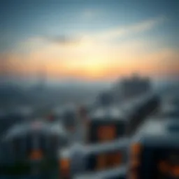 Aerial view of Dubai skyline showcasing luxury properties