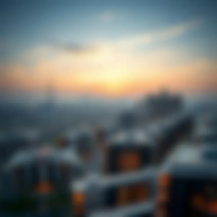 Aerial view of Dubai skyline showcasing luxury properties