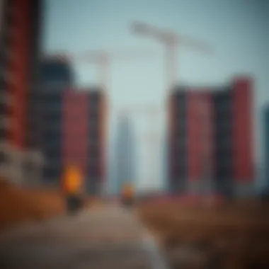 Construction site of a new Damac development