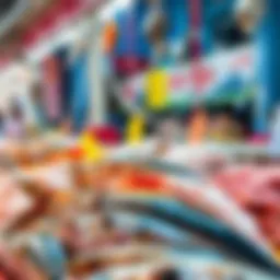 Vibrant display of fresh seafood