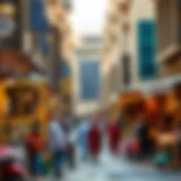 Vibrant market scene in Deira