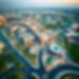 Aerial view of Diera City Center showcasing its architectural layout and surroundings