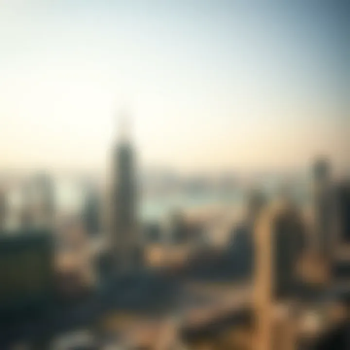 Breathtaking Skyline View from Dolphin Tower Panoramic view of Dubai skyline from Dolphin Tower