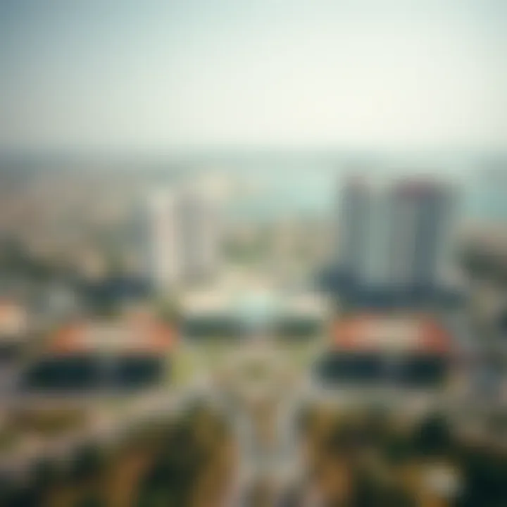 Strategic Location of DPS Gardens Aerial view of DPS Gardens capturing its strategic location in Dubai