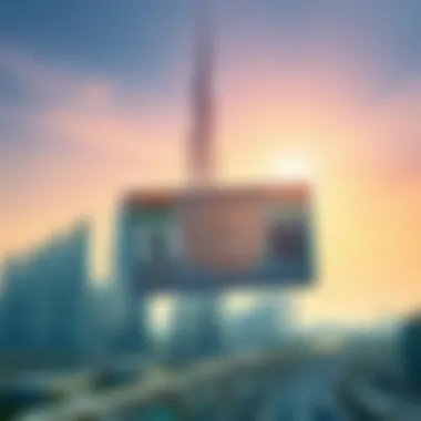 Indian License Against Dubai Skyline An Indian driving license with Dubai skyline in the background