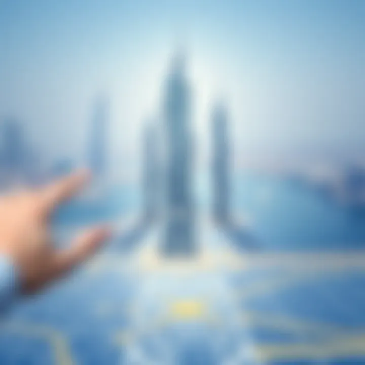 Architectural Blueprint of Dubai Creek Tower Architectural blueprint of Dubai Creek Tower highlighting innovative features