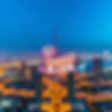 Aerial View of Fireworks over Dubai An aerial shot capturing the vibrant display of fireworks over the Dubai skyline.