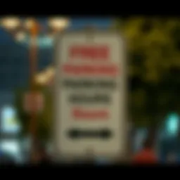 Parking sign indicating free parking hours in Dubai