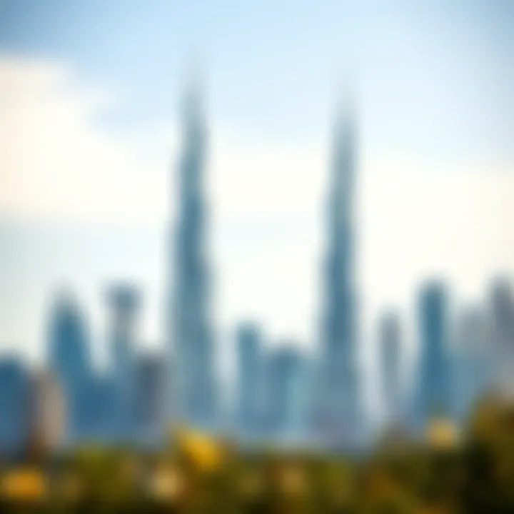 Comparative Skyline of Dubai Comparative skyline of Dubai featuring iconic skyscrapers