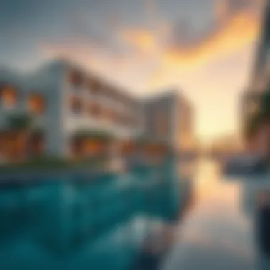 Modern architectural design of Emirate Garden Resort