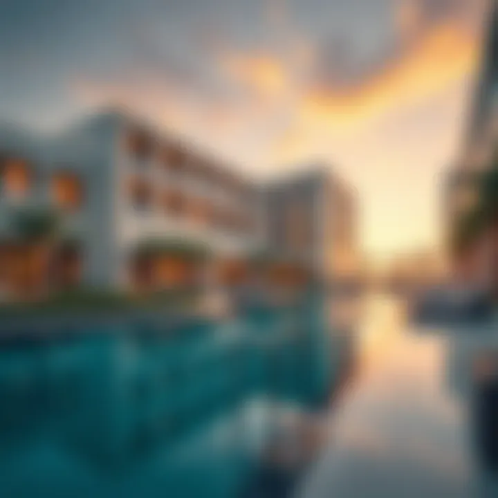 Modern architectural design of Emirate Garden Resort