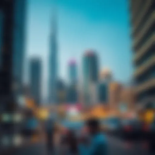 Modern skyline of Dubai showcasing couple partitioning in urban living