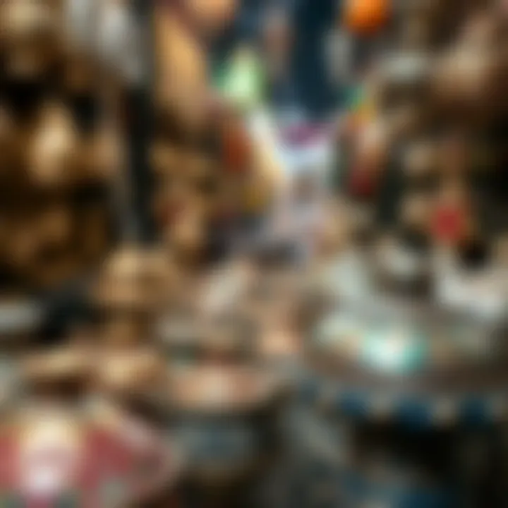 Artistry of Handicrafts in Traditional Markets A crafted selection of traditional handicrafts available in a Dubai market