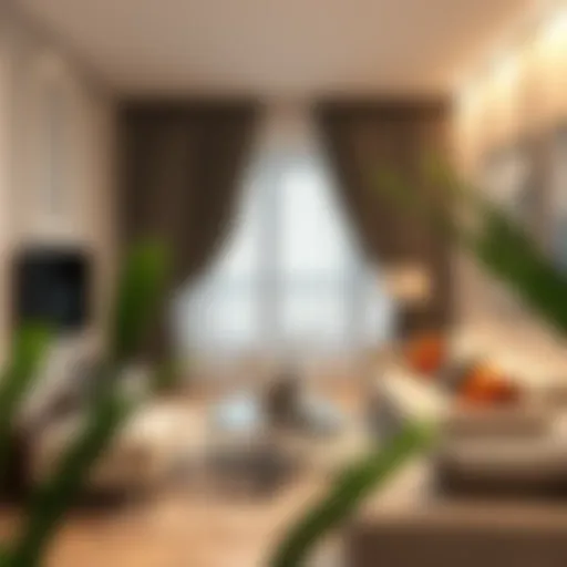 Chic Living Space in Dubai Stylish studio apartment interior in Dubai