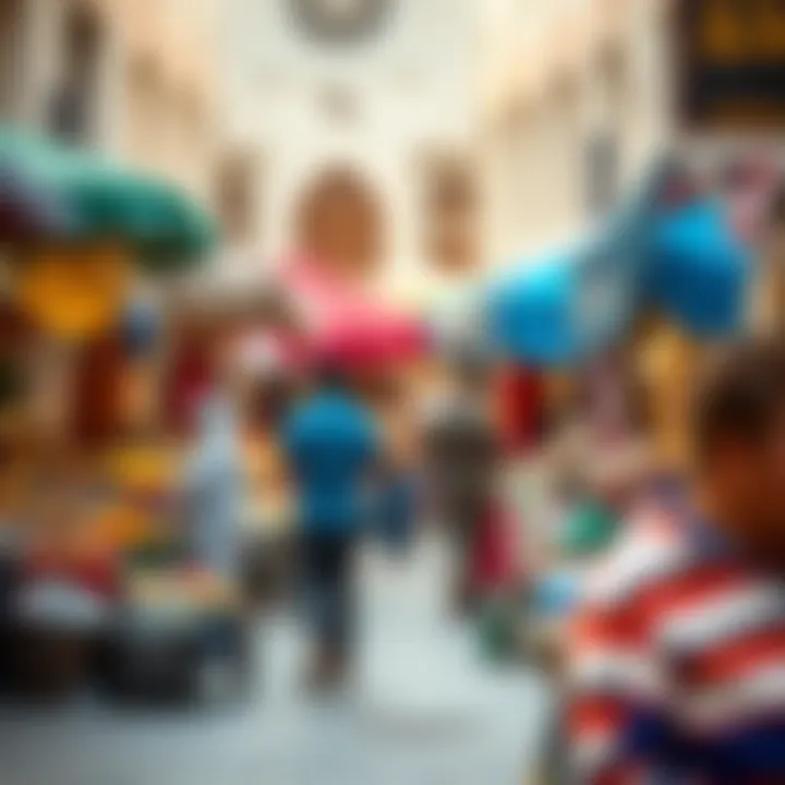 A bustling local market in Al Barsha illustrating the community lifestyle