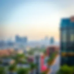 A panoramic view of Al Barsha showcasing its skyline and vibrant atmosphere