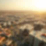 Aerial view of Al Khail Gate Community showcasing residential and commercial spaces