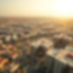 Aerial view of Al Khail Gate Community showcasing residential and commercial spaces