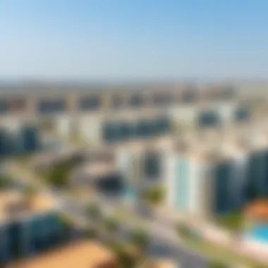 Stunning Panoramic View of Al Khawaneej Heights Panoramic view of Al Khawaneej Heights showcasing residential architecture