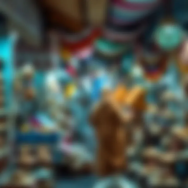 Vibrant local market in Al Khubeirah filled with cultural artifacts