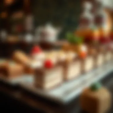 A beautifully crafted selection of Lebanese desserts