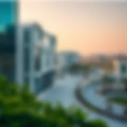 A panoramic view of Al Rashidiya showcasing modern architecture and greenery