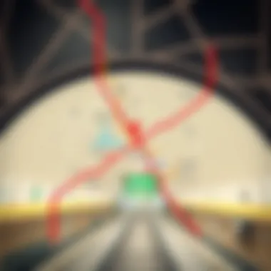 Map of Dubai Metro showing Al Rigga's strategic position