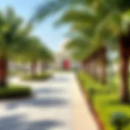 Lush greenery in Al Safa Park showcasing its scenic beauty