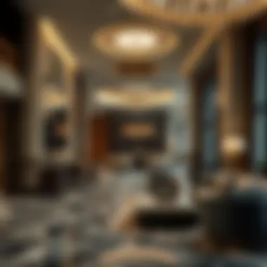 Luxurious Interior Features of Al Wasl Building Interior space of Al Wasl Building highlighting luxury amenities