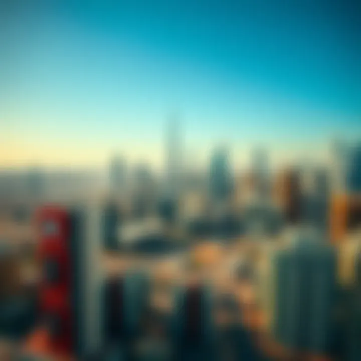 Dubai Skyline and Commercial Properties Aerial view of Dubai's skyline showcasing commercial properties