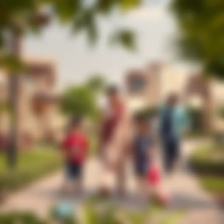 Community Life in Al Zahia Vibrant community life in Al Zahia with parks and recreational areas