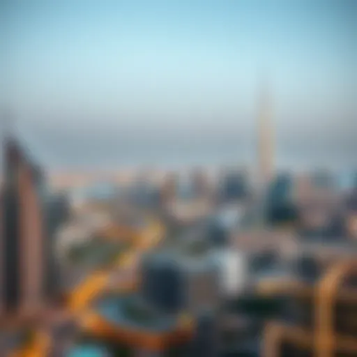 Luxurious Skyline of Dubai A panoramic view of Dubai's skyline showcasing luxurious apartments.