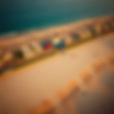 Aerial View of Recreational Activities at Barasti Beach Aerial shot showcasing recreational activities at Barasti Beach